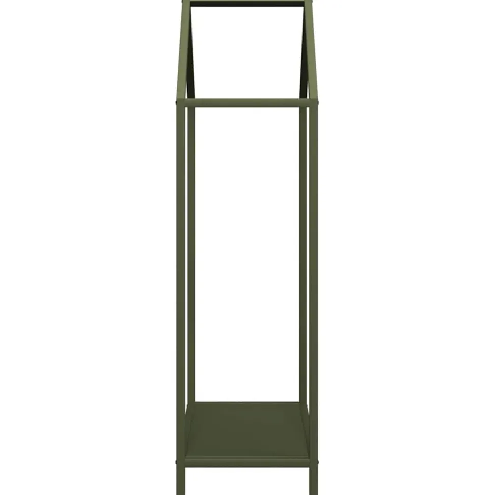 VIDAXL - Portant de bois chauffage vert olive 40x25x90 cm