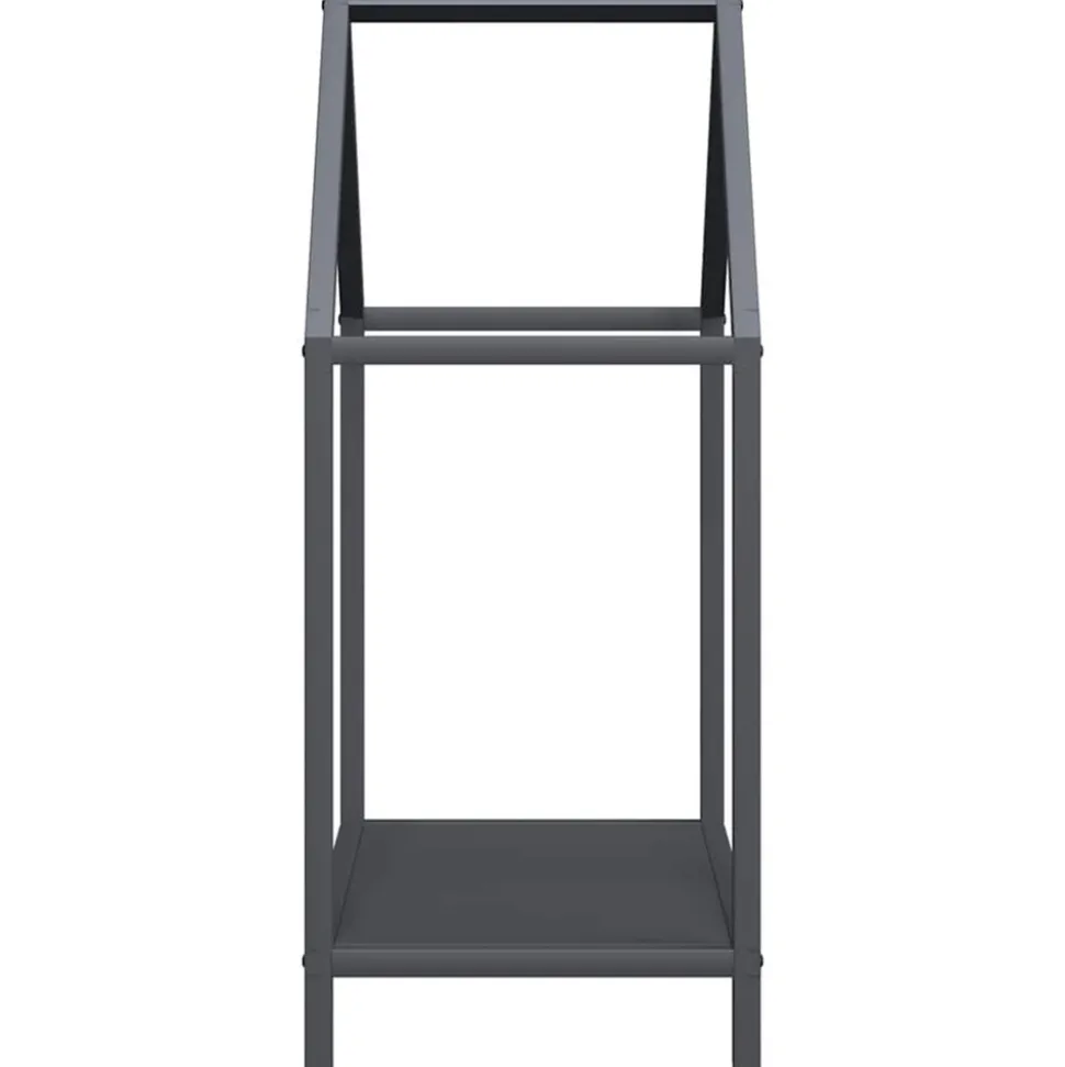 VIDAXL - Portant de bois chauffage anthracite 40x25x60 cm