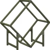 VIDAXL - Portant de bois chauffage vert olive 50x25x50 cm