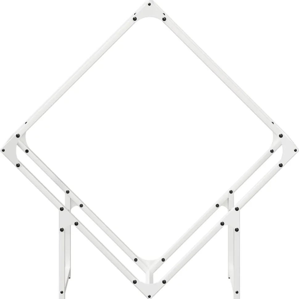 VIDAXL - Portant de bois chauffage blanc 80x25x80 cm