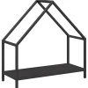 VIDAXL - Portant de bois chauffage noir 60x25x60 cm