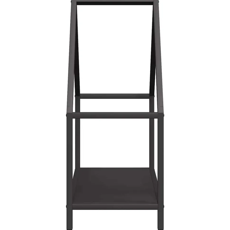 VIDAXL - Portant de bois chauffage noir 60x25x60 cm