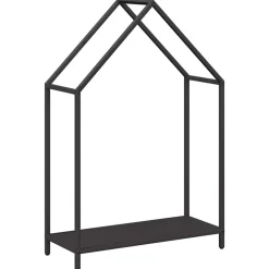 VIDAXL - Portant de bois chauffage noir 60x25x90 cm