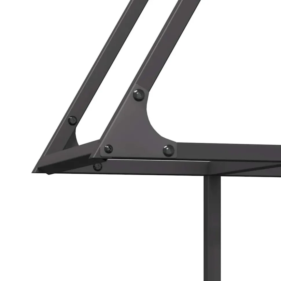 VIDAXL - Portant de bois chauffage noir 80x25x90 cm