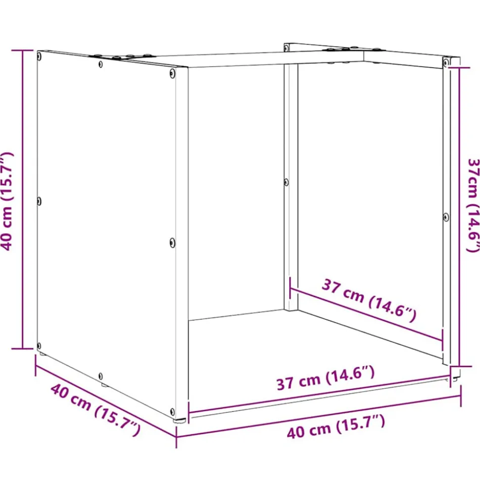 VIDAXL - Portant de bois chauffage vert olive 40x40x40 cm