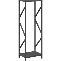 VIDAXL - Portant de bois chauffage noir 34x25x100 cm
