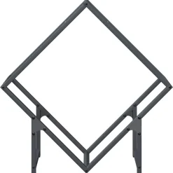VIDAXL - Portant de bois chauffage anthracite 60x25x60 cm