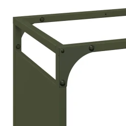 VIDAXL - Portant de bois chauffage vert olive 90x28x65 cm