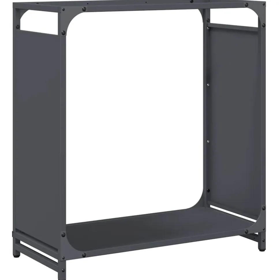 VIDAXL - Portant de bois chauffage anthracite 60x28x65 cm