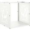 VIDAXL - Portant de bois chauffage blanc 40x40x40 cm