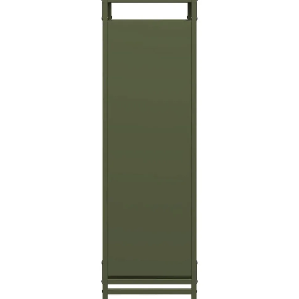 VIDAXL - Portant de bois chauffage vert olive 44x28x90 cm