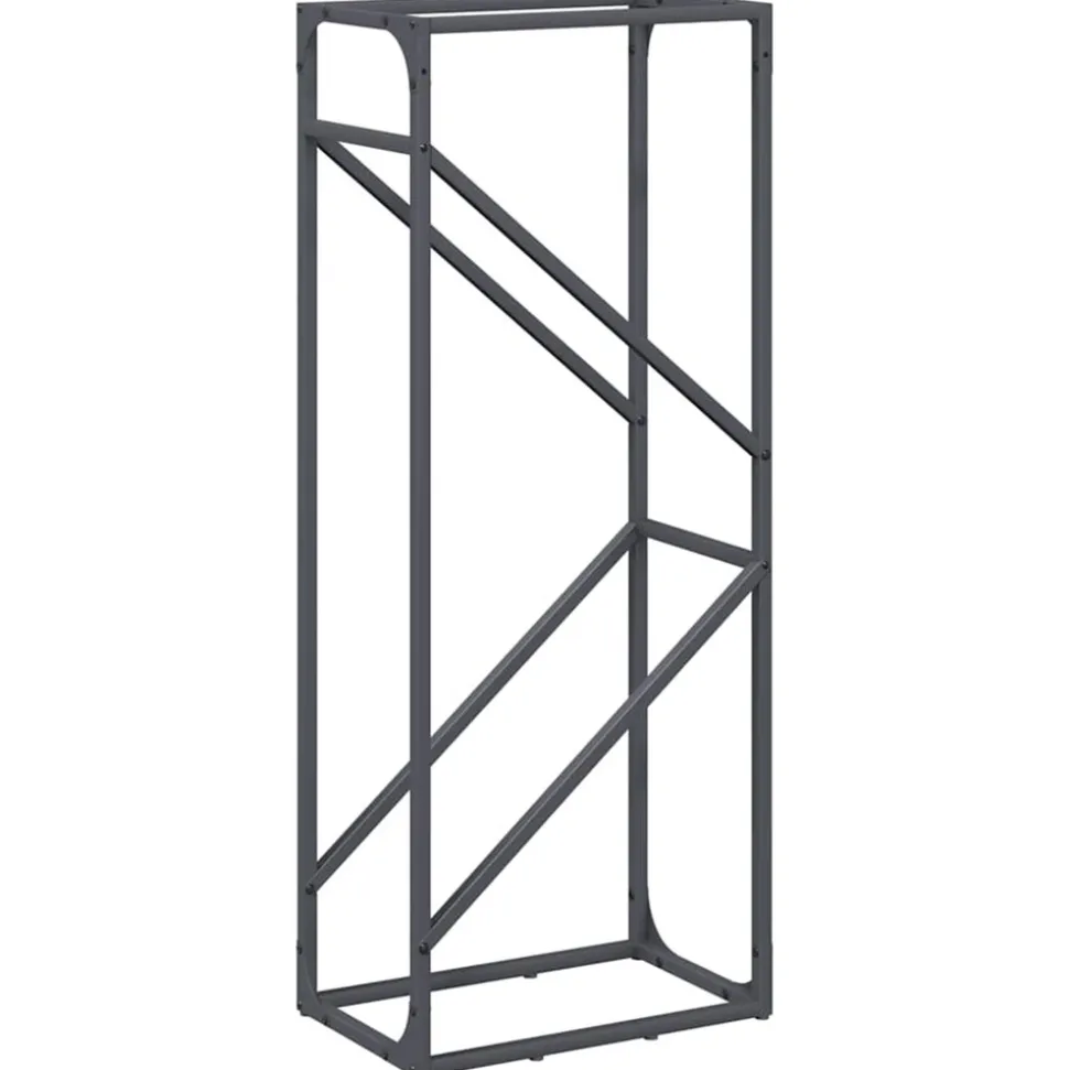 VIDAXL - Portant de bois chauffage anthracite 40x25x100 cm