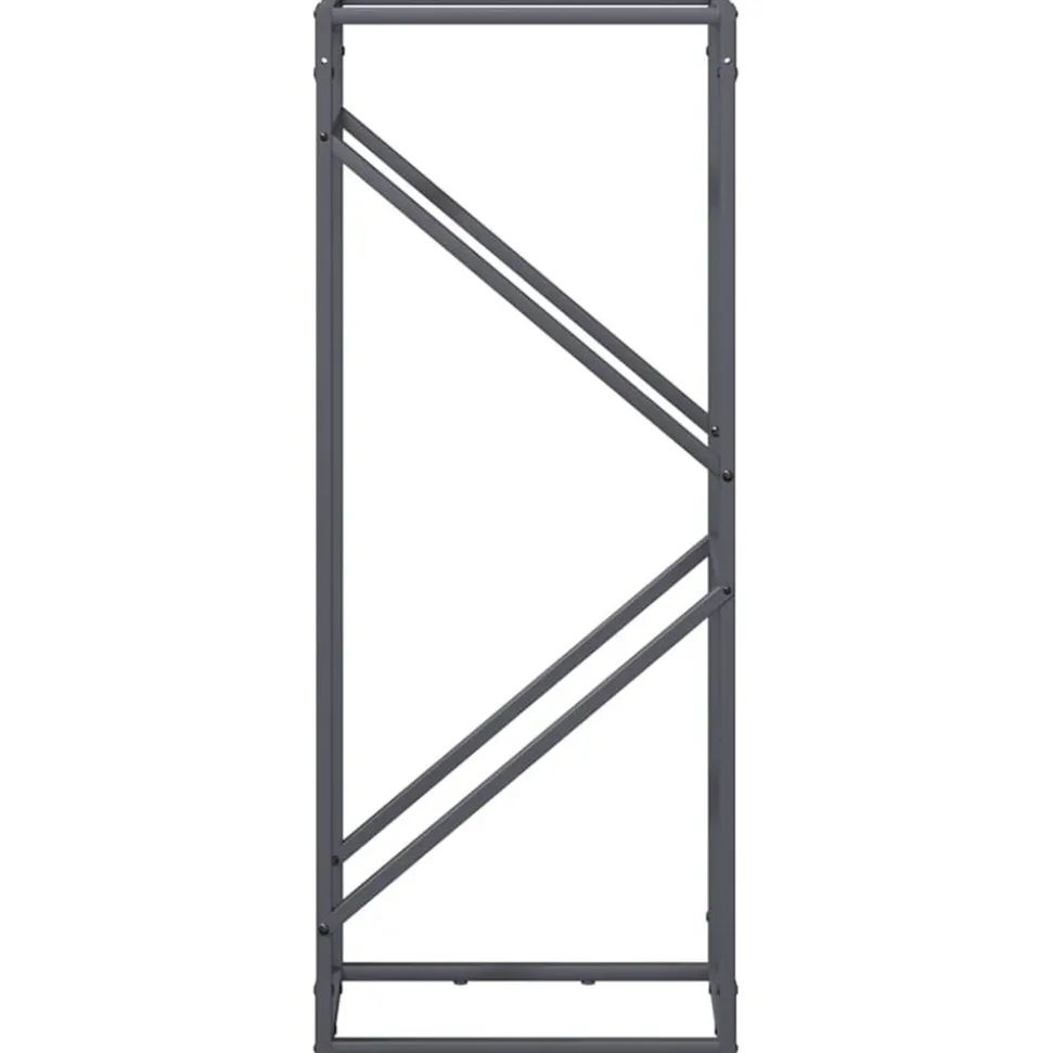 VIDAXL - Portant de bois chauffage anthracite 40x25x100 cm