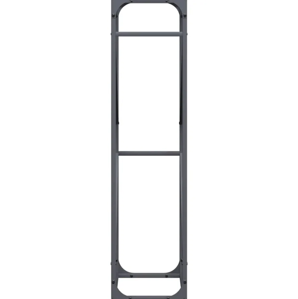 VIDAXL - Portant de bois chauffage anthracite 40x25x100 cm
