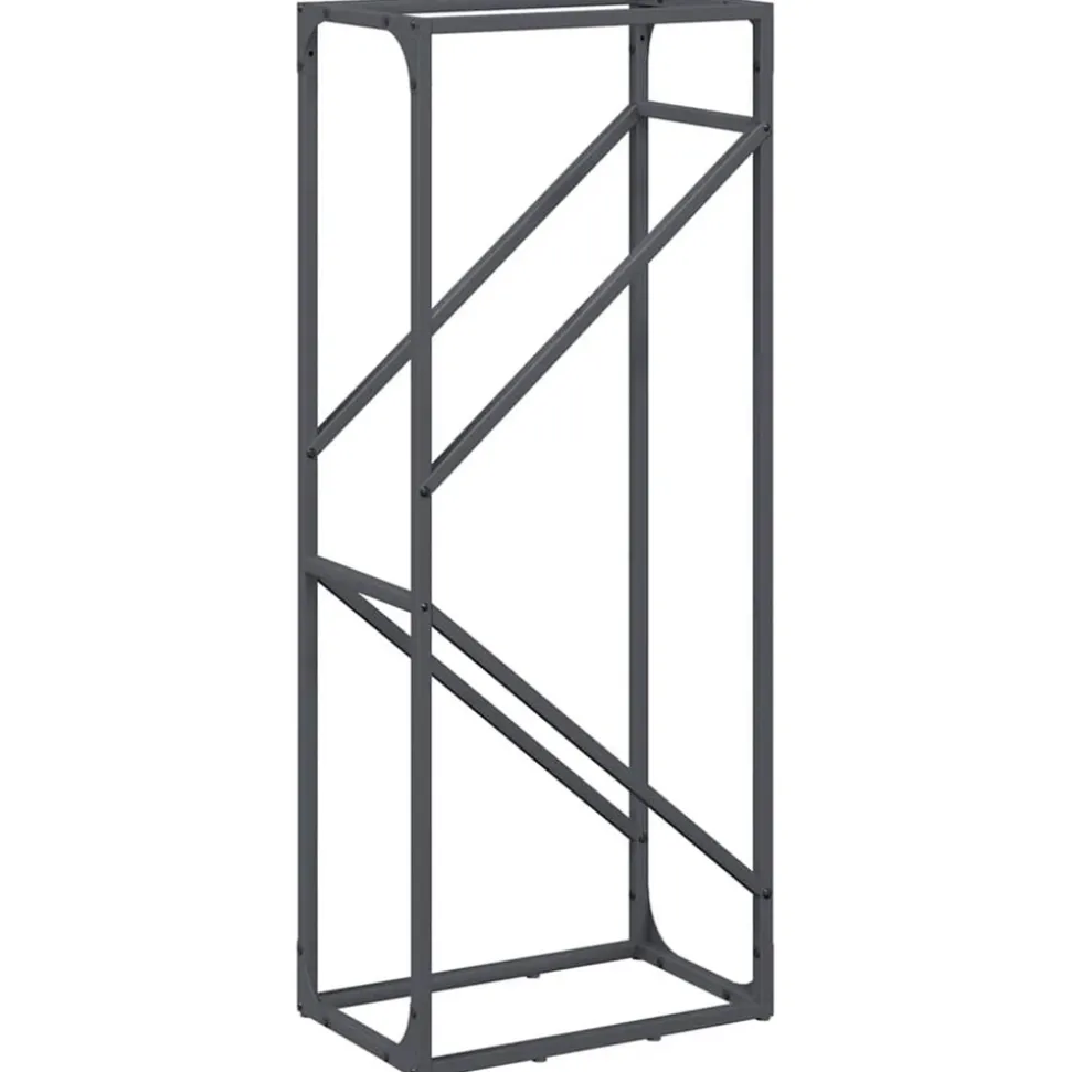 VIDAXL - Portant de bois chauffage anthracite 40x25x100 cm