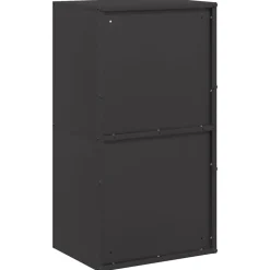VIDAXL - Portant de bois chauffage noir 40x30x75 cm