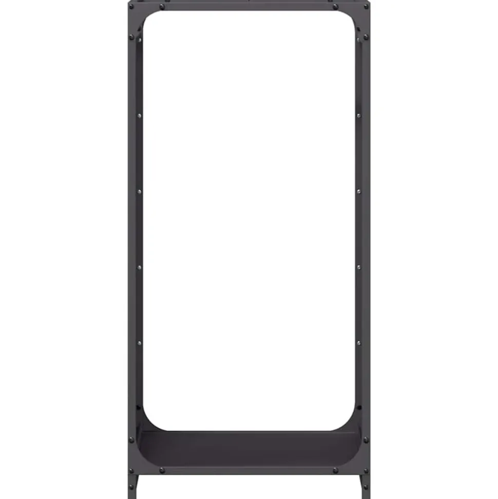 VIDAXL - Portant de bois chauffage noir 44x28x90 cm