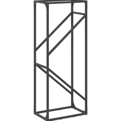 VIDAXL - Portant de bois chauffage noir 40x25x100 cm