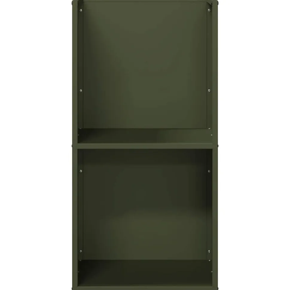 VIDAXL - Portant de bois chauffage vert olive 40x30x80 cm