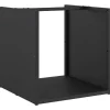 VIDAXL - Portant de bois chauffage noir 40x40x40 cm