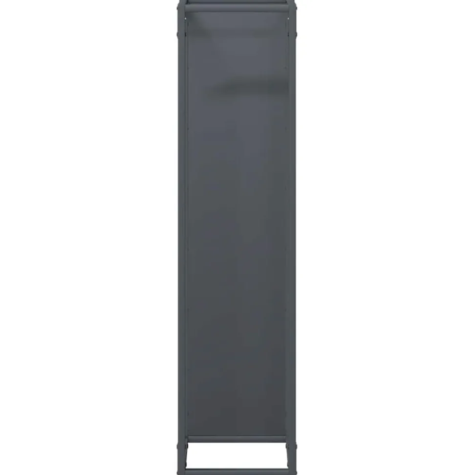 VIDAXL - Portant de bois chauffage anthracite 25x25x100 cm
