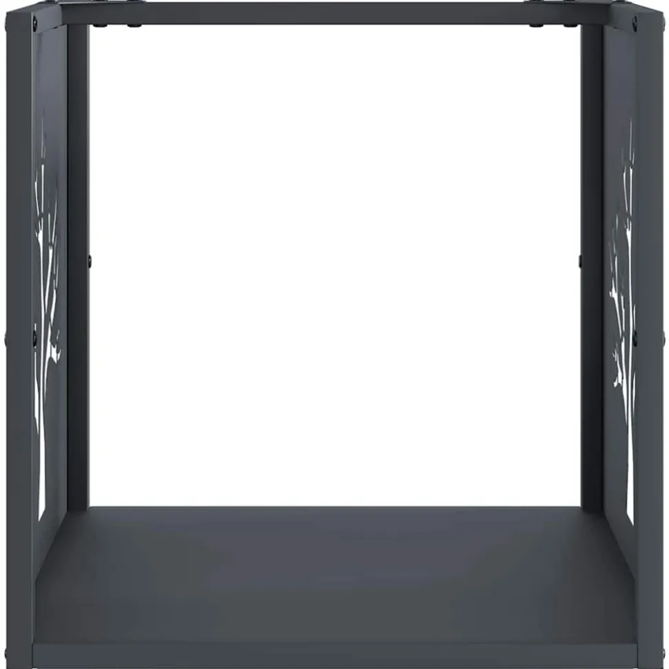 VIDAXL - Portant de bois chauffage anthracite 40x40x40 cm