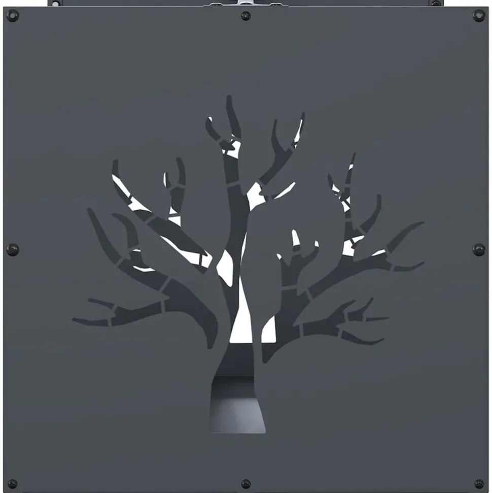 VIDAXL - Portant de bois chauffage anthracite 40x40x40 cm