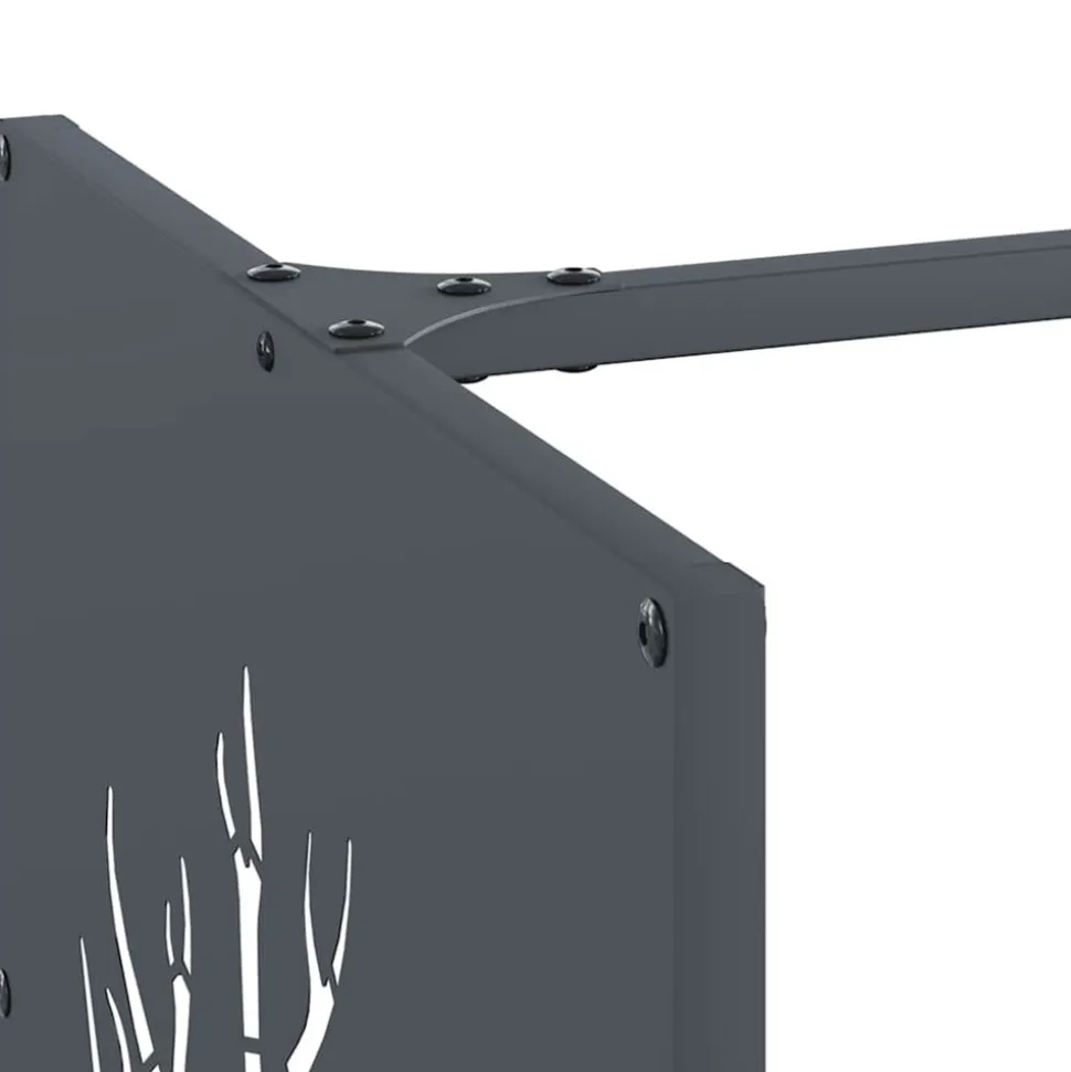VIDAXL - Portant de bois chauffage anthracite 40x40x40 cm