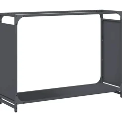 VIDAXL - Portant de bois chauffage anthracite 90x28x65 cm