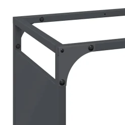 VIDAXL - Portant de bois chauffage anthracite 90x28x65 cm