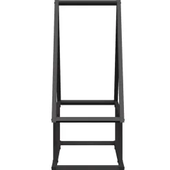 VIDAXL - Portant de bois chauffage noir 50x25x60 cm