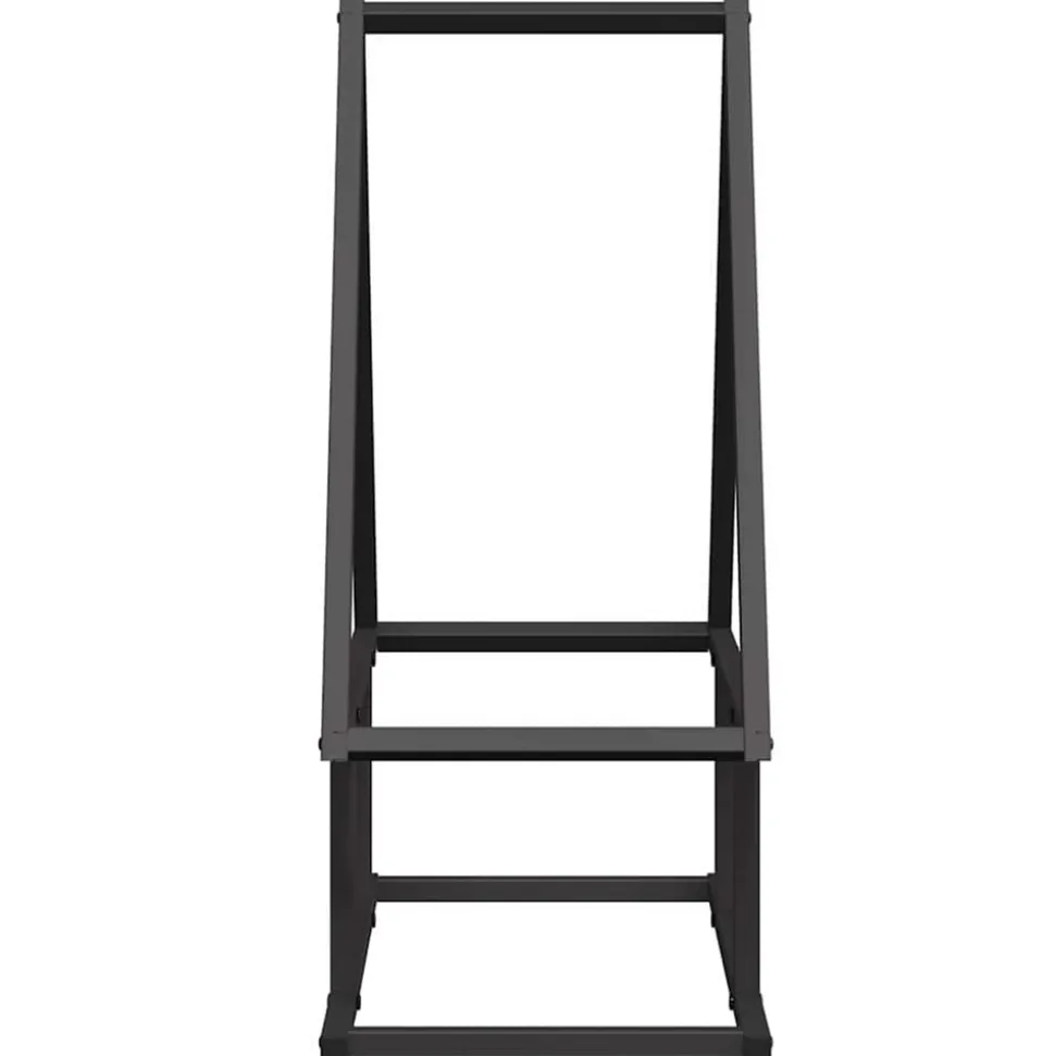 VIDAXL - Portant de bois chauffage noir 50x25x60 cm