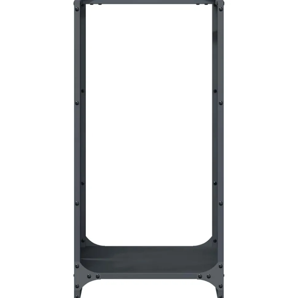 VIDAXL - Portant de bois chauffage anthracite 40x30x80 cm