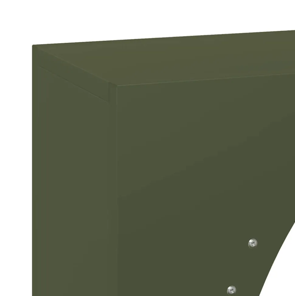 VIDAXL - Portant de bois chauffage vert olive 50x23x100 cm