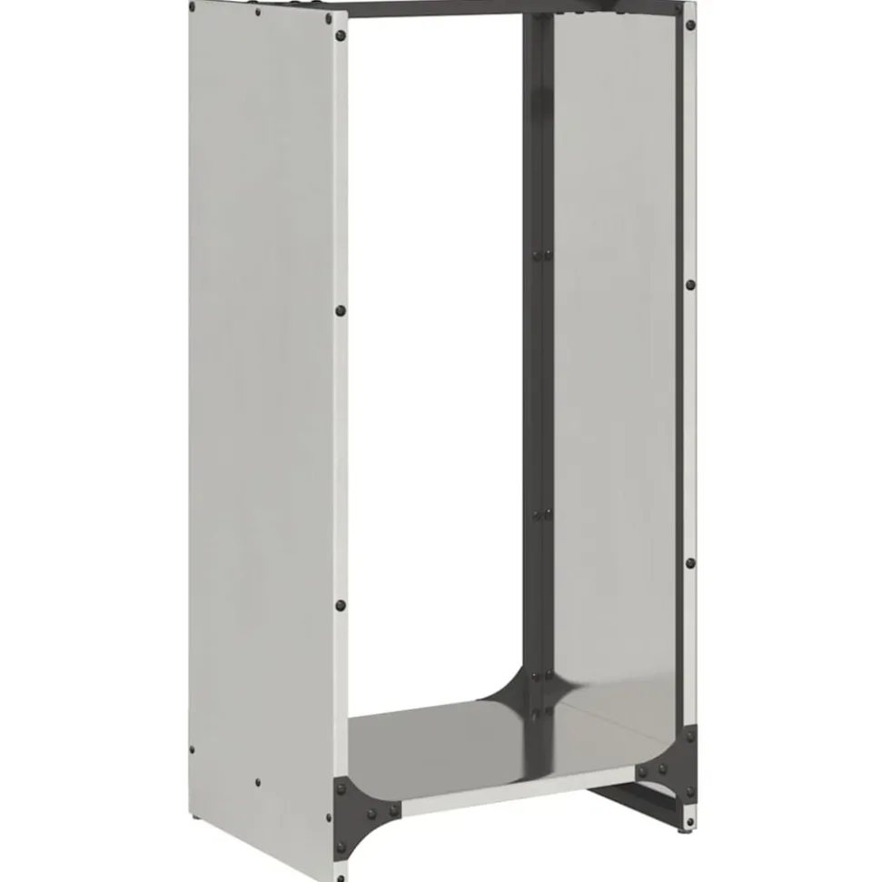 VIDAXL - Portant de bois de chauffage 40x30x80 cm acier inoxydable