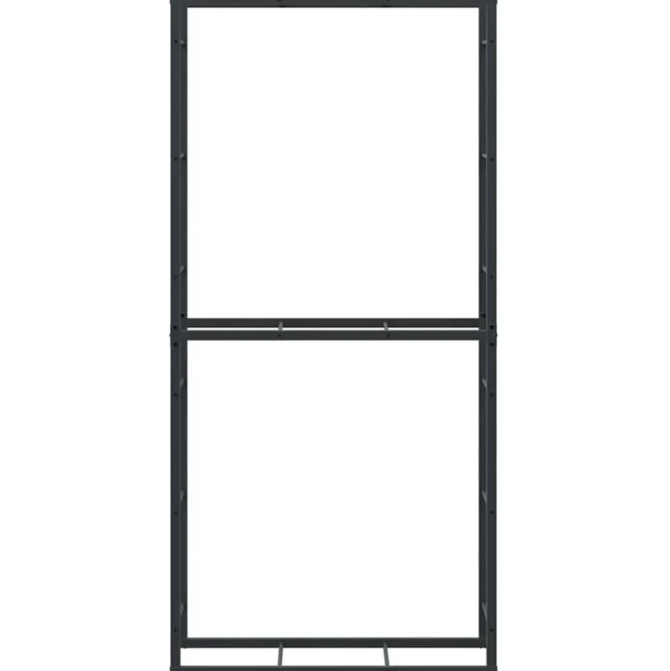 VIDAXL - Portant de bois de chauffage noir 100x30x209 cm acier
