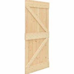 VIDAXL - Porte coulissante et kit de quincaillerie 90x210 cm pin massif