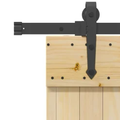 VIDAXL - Porte coulissante et kit de quincaillerie 95x210 cm pin massif