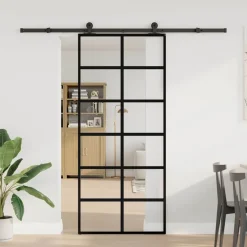 VIDAXL - Porte coulissante avec kit de quincaillerie 90x205 cm verre esg