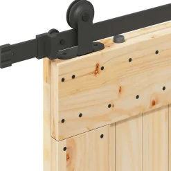 VIDAXL - Porte coulissante et kit de quincaillerie 90x210 cm pin massif