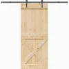 VIDAXL - Porte coulissante et kit de quincaillerie 95x210 cm pin massif