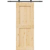 VIDAXL - Porte coulissante et kit de quincaillerie 85x210 cm pin massif