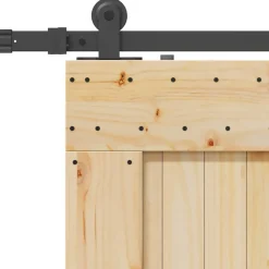 VIDAXL - Porte coulissante et kit de quincaillerie 85x210 cm pin massif