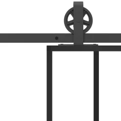 VIDAXL - Porte coulissante et quincaillerie esg verre et aluminium