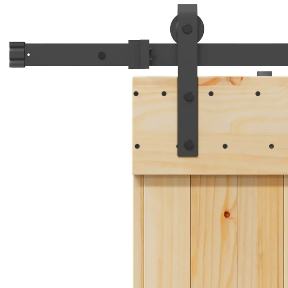 VIDAXL - Porte coulissante et kit de quincaillerie 90x210 cm pin massif