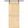 VIDAXL - Porte coulissante et kit de quincaillerie 85x210 cm pin massif