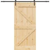 VIDAXL - Porte coulissante et kit de quincaillerie 100x210 cm pin massif