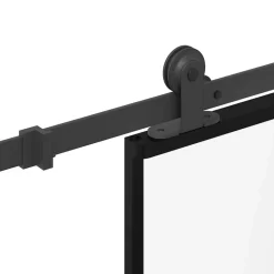 VIDAXL - Porte coulissante kit de quincaillerie trempé verre aluminium