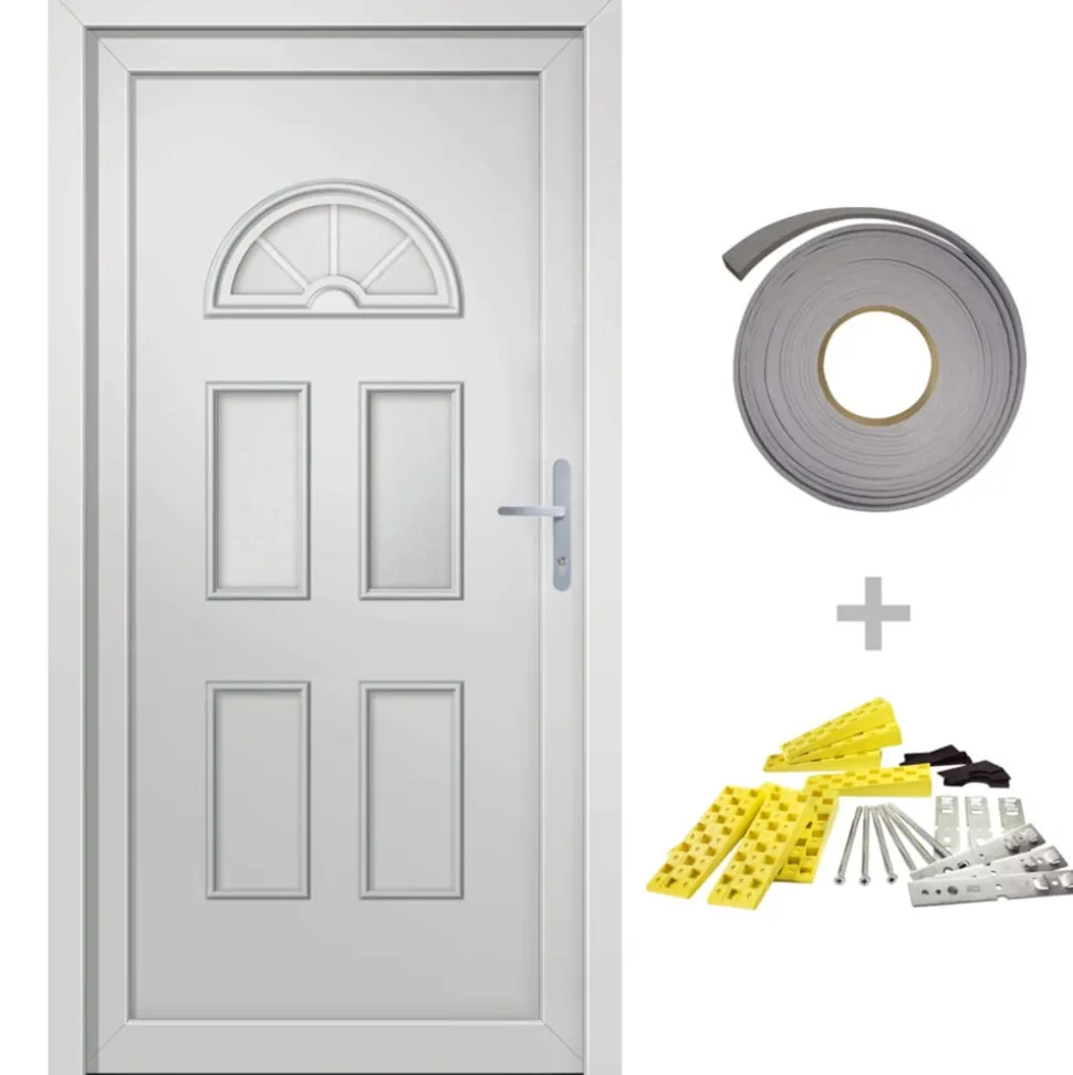 VIDAXL - Porte d'entrée blanc 98x198 cm pvc