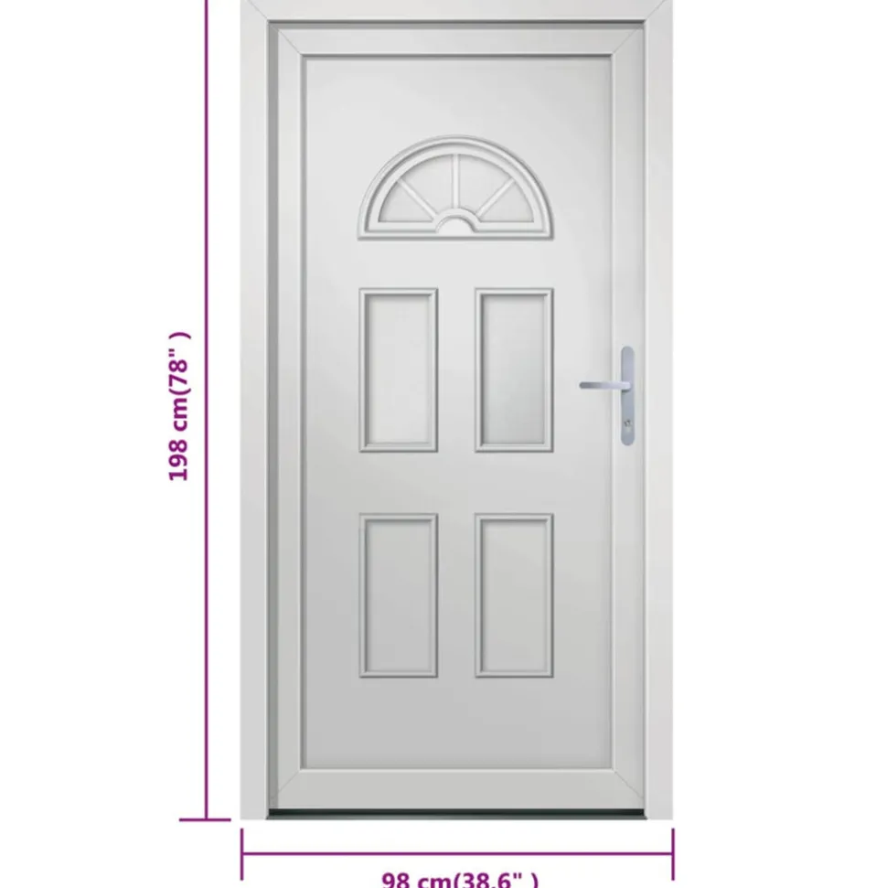 VIDAXL - Porte d'entrée blanc 98x198 cm pvc